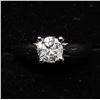 Image 4 : 98) 14K WHITE GOLD DIAMOND SOLITAIRE RING,