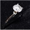 Image 4 : 88) 14K WHITE GOLD DIAMOND SOLITAIRE RING,