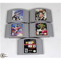 BOX WITH 5 VINTAGE NINTENDO 64 GAMES