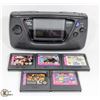 Image 1 : GAME GEAR CONSOLE WITH 5 GAMES.