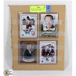 SET OF 4 AUTOGRAPHED HOCKEY CARDS (BOBBY CLARKE,
