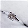 Image 3 : 73) 14K WHITE GOLD DIAMOND SOLITAIRE RING,