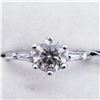 Image 1 : 74) 10K WHITE GOLD FANCY CUT DIAMOND RING,