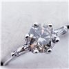 Image 2 : 74) 10K WHITE GOLD FANCY CUT DIAMOND RING,