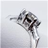 Image 4 : 74) 10K WHITE GOLD FANCY CUT DIAMOND RING,