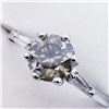 Image 3 : 75) 10K WHITE GOLD LIGHT YELLOW DIAMOND RING,