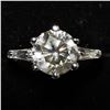Image 6 : 75) 10K WHITE GOLD LIGHT YELLOW DIAMOND RING,