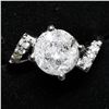 Image 4 : 80) 10K WHITE GOLD DIAMOND RING,