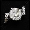 Image 5 : 80) 10K WHITE GOLD DIAMOND RING,