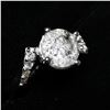 Image 6 : 80) 10K WHITE GOLD DIAMOND RING,