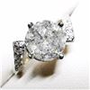 Image 2 : 84) 10K WHITE GOLD DIAMOND RING,