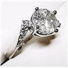 Image 3 : 84) 10K WHITE GOLD DIAMOND RING,