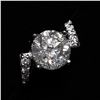 Image 6 : 84) 10K WHITE GOLD DIAMOND RING,