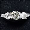 Image 3 : 85) 14K WHITE GOLD YELLOW DIAMOND RING,