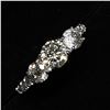 Image 7 : 85) 14K WHITE GOLD YELLOW DIAMOND RING,