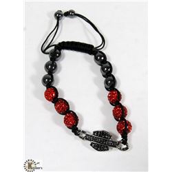 HARLEY DAVIDSON RED COLOR BEADED BRACELET