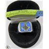 Image 1 : BLUE AND CHROME SZ 10 FREE MASONS RING