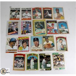 LOT OF 19 ASSORTED 1960S TO 80S BASEBALL STAR