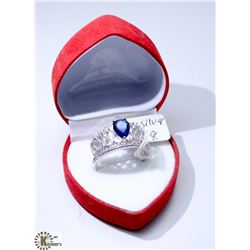 .925 SILVER RING WITH NATURAL SAPPHIRE -