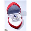 Image 1 : .925 SILVER RING WITH NATURAL SAPPHIRE -