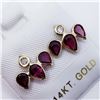 Image 7 : 68) 14K YELLOW GOLD RUBY AND DIAMOND EARRINGS,
