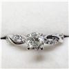 Image 1 : 59) 14K WHITE GOLD DIAMOND RING,