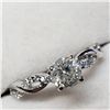 Image 2 : 59) 14K WHITE GOLD DIAMOND RING,