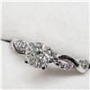 Image 3 : 59) 14K WHITE GOLD DIAMOND RING,