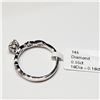 Image 5 : 59) 14K WHITE GOLD DIAMOND RING,