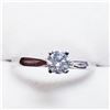 Image 1 : 55) 14K WHITE GOLD DIAMOND SOLITAIRE RING,