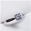 Image 2 : 55) 14K WHITE GOLD DIAMOND SOLITAIRE RING,