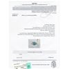 Image 4 : 19) 14K WHITE GOLD BLUE ZIRCON & DIAMOND RING,