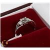Image 2 : 14) 14K WHITE GOLD PINK SAPPHIRE & DIAMOND RING,