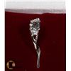Image 3 : 14) 14K WHITE GOLD PINK SAPPHIRE & DIAMOND RING,