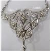 Image 4 : 11) 14K WHITE GOLD SAPPHIRE AND DIAMOND NECKLACE,
