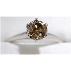 48) 14K WHITE GOLD DIAMOND SOLITAIRE RING,