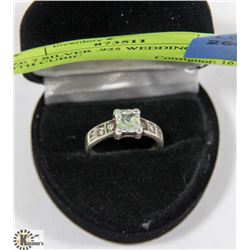 SIZE 7 SILVER .925 WEDDING BAND WITH CUBIC