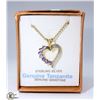 Image 1 : .925 SILVER LADIES GOLD PLATED TANZANITE PENDANT
