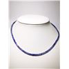 Image 1 : 62) 17" PURPLE SAPPHIRE BEADED NECKLACE WITH