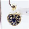 Image 5 : 72) GILT STERLING SILVER SAPPHIRE & RUBY PENDANT,