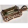 Image 1 : 53) 14K ROSE GOLD ZULTANITE AND DIAMOND PENDANT,