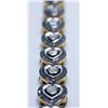 Image 5 : 46) GILT SILVER DIAMOND SET BRACELET,