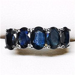 97) 10K WHITE GOLD SAPPHIRE RING,