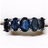 Image 1 : 97) 10K WHITE GOLD SAPPHIRE RING,