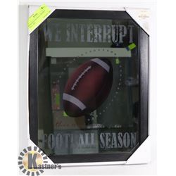 MIRRORED FOOTBALL FRAMED WALL ART