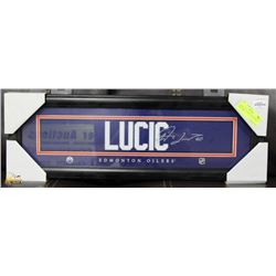 EDMONTON OILERS LUCIC FRAMED WALL ART