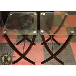 LOT OF 2 SIDE TABLES, 20"X16"X24.5".