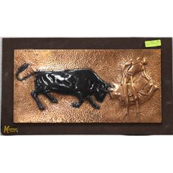 COPPER MATADOR SCENE PICTURE 28" X 16"