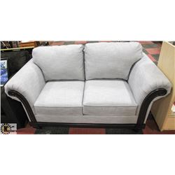 71" LIGHT GREY FABRIC OVERSIZED LOVE SEAT