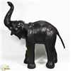 Image 2 : WOOD HAND CARVED ELEPHANT LEATHER